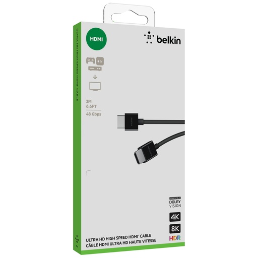 [700212] Belkin Ultra Highspeed HDMI Cab. 4K HDR, 2m,black AV10175bt2MBKV2