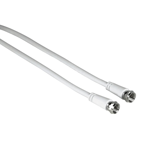 [762267] Hama SAT Connection Cable 3m F-plug/F-plug, white 11898