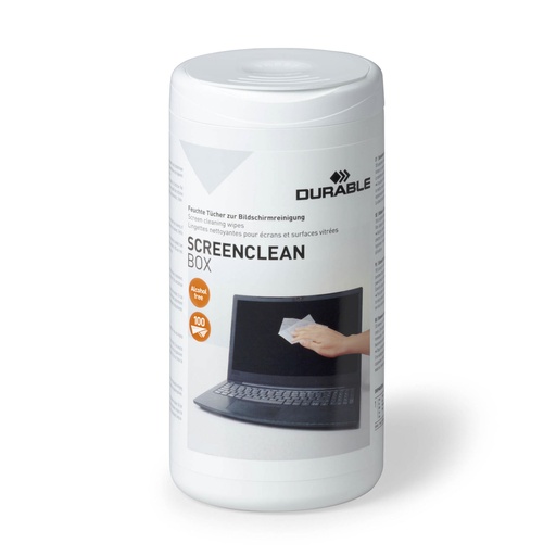 [781363] Durable SCREENCLEAN BOX 100 Screen Cleaning Wipes     573602