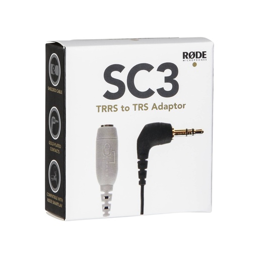 [857220] Rode SC3 Adapter 3,5mm TRRS to TRS adaptor for smartLav