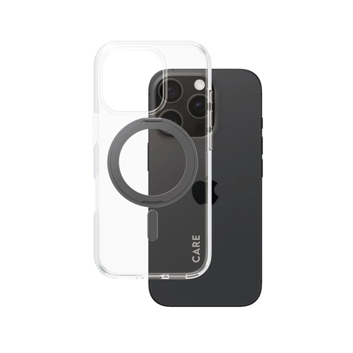 [168060] CARE by PanzerGlass Feature Case Transp. BK MagSafe iP 16 Pro