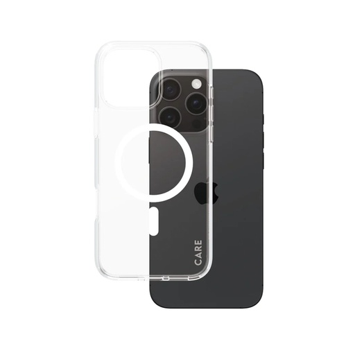[168109] CARE by PanzerGlass Flagship Case Transp WH MagSafe iP 16 P M