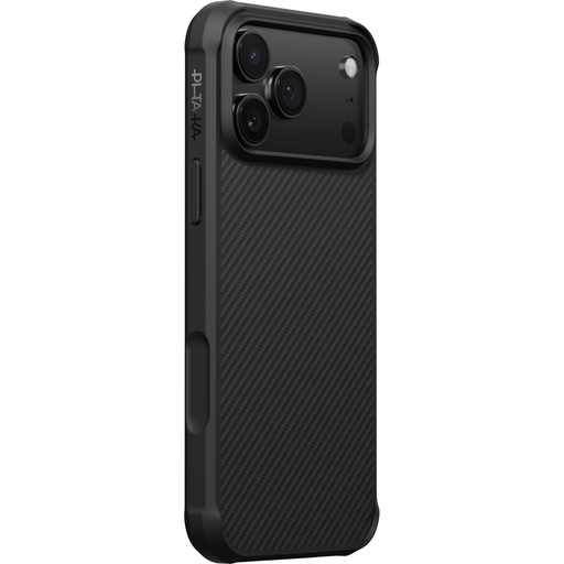 [185455] Pitaka Aramid ProGuard Case for iPhone 17 Pro Black/Grey Twill