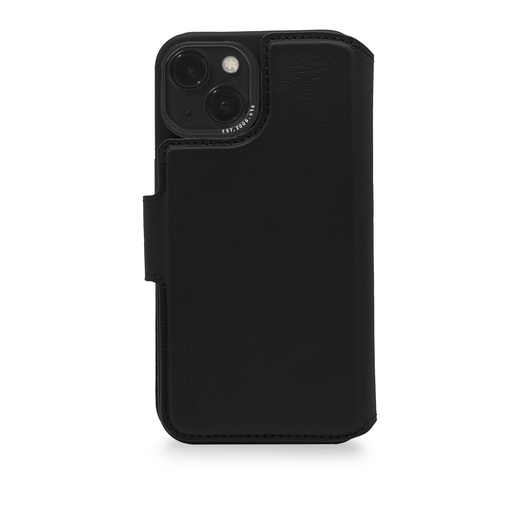[748127] Decoded Leather MagSafe Modu Wallet iPhone 14 Plus Black