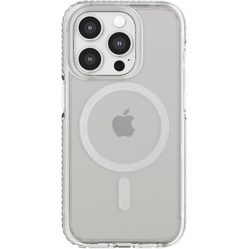 [841857] Tech21 EvoCrystal Case MagSafe for iPhone 15 Pro White Titanium