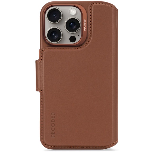 [895043] Decoded Leather Detachable Wallet iPhone 16 Pro Tan