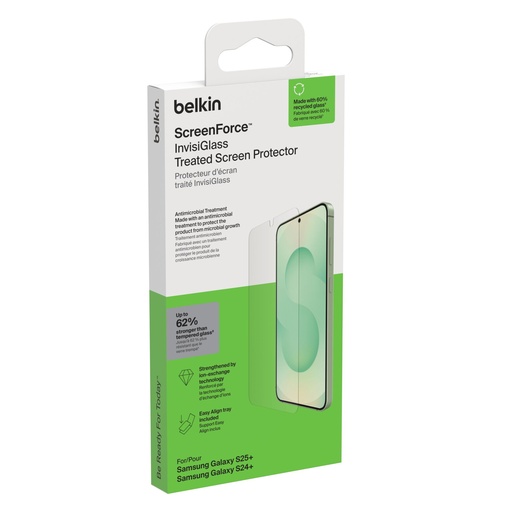 [139738] Belkin ScreenForce Invisiglass Samsung S25+            OVB049hq