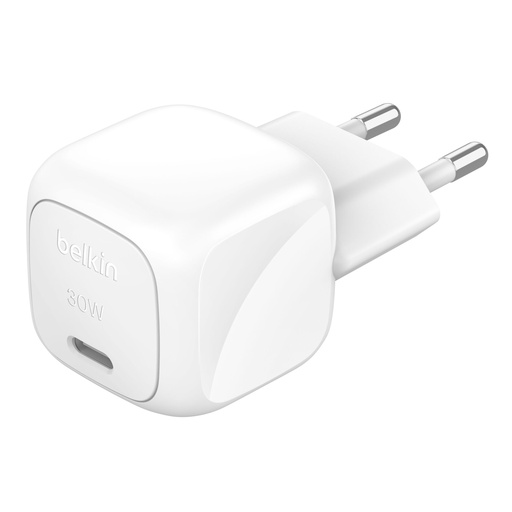 [125038] Belkin Mains Charger USB-C 30W PD & PPS Techn. white WCA008kqWH