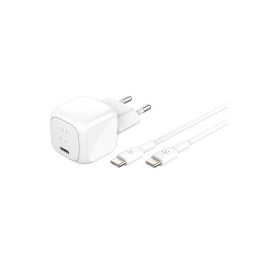 [152128] Belkin BOOST Charge USB-C/Light. 30W Ch.PD,wh+Cab.WCA008kq1MWH-B5