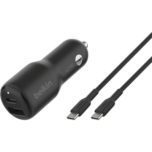 [862794] Belkin BOOST Charge 42W Dual Car Charger PD/PPS Tech. CCB005btBK