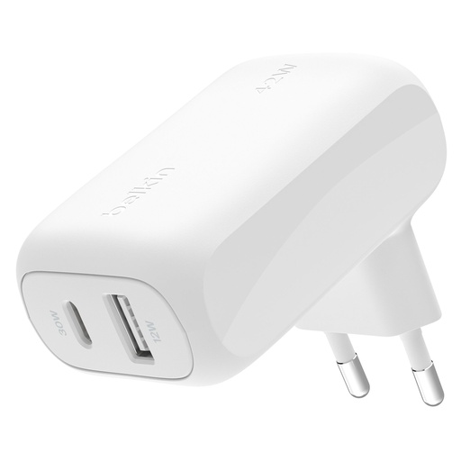 [862815] Belkin BOOST Charge 42W Charger 30W USB-C/12W USB-A   WCB009vfWH