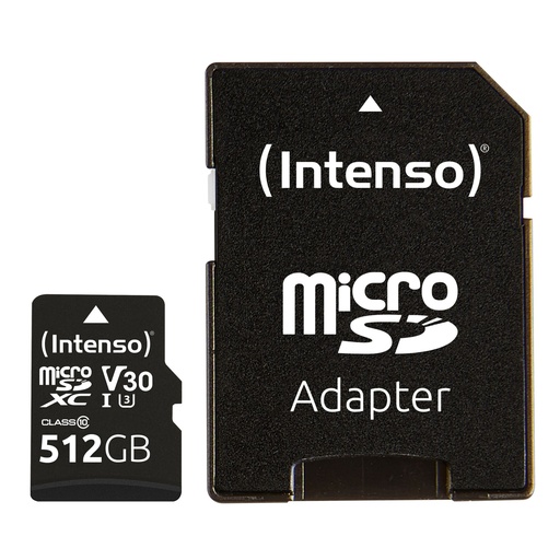 [194254] Intenso microSDXC          512GB C10 UHS-I Professional + Adapter