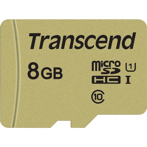 [380466] Transcend microSDHC 500S     8GB Class 10 UHS-I U1 + SD Adapter