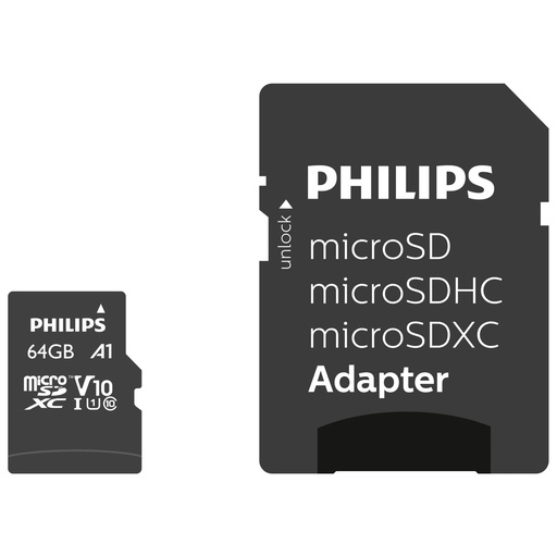 [512535] Philips MicroSDXC Card      64GB Class 10 UHS-I U1 incl. Adapter