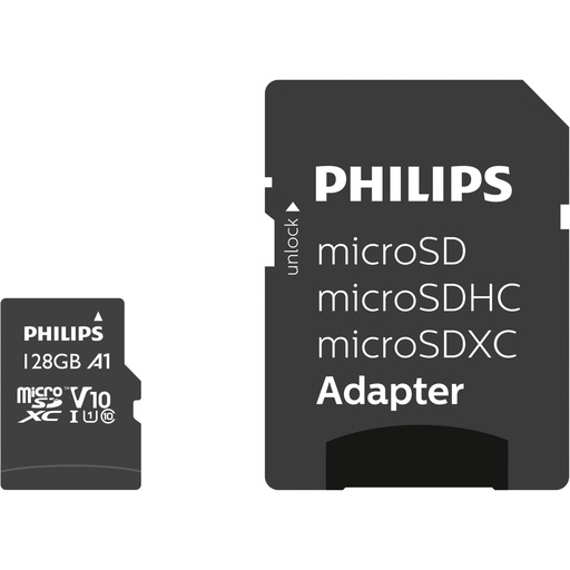 [512542] Philips MicroSDXC Card     128GB Class 10 UHS-I U1 incl. Adapter