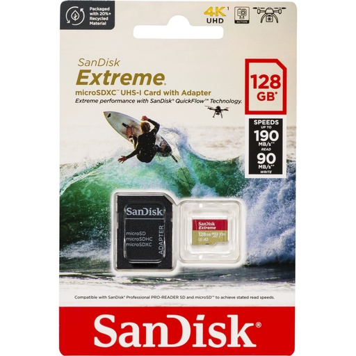 [732664] SanDisk microSDXC          128GB Extreme A2 C10 V30 UHS-I U3