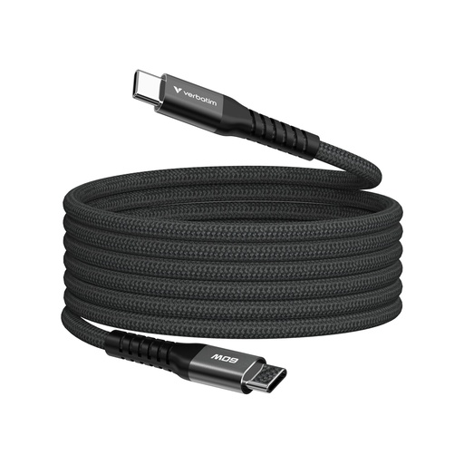 [138821] Verbatim Sync&Charge 60W 120cm USB-C/USB-C Magnetic schw. 31859