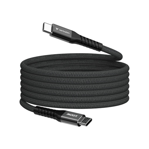 [138849] Verbatim Sync&Charge 100W 120cm USB-C/USB-C Magnetic schw. 31863