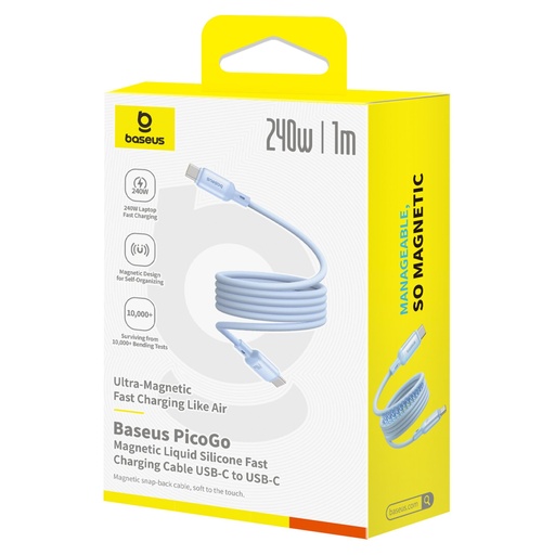 [171791] Baseus PicoGo Magnetic Charging Cable USB-C 240W 1m, blue