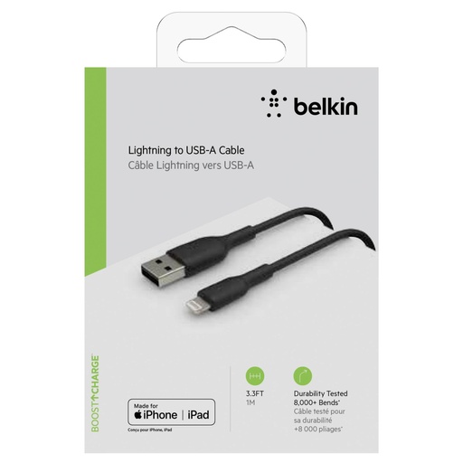[528880] Belkin Lightning Cable 1m, PVC, black, mfi cert.