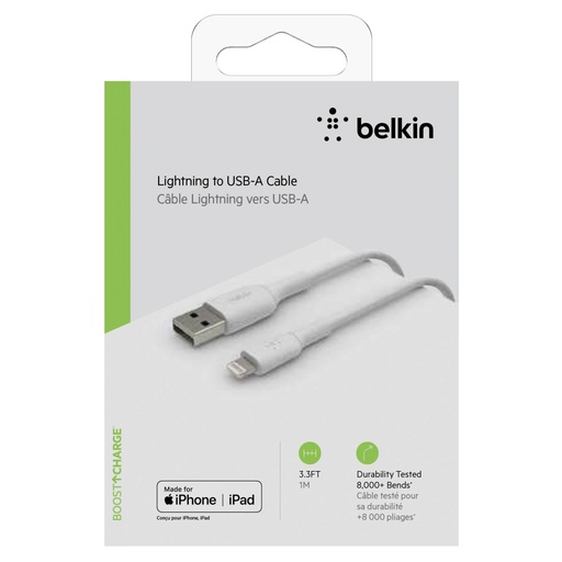 [528887] Belkin Lightning Lade/Sync Cable 1m, PVC, white, mfi certified