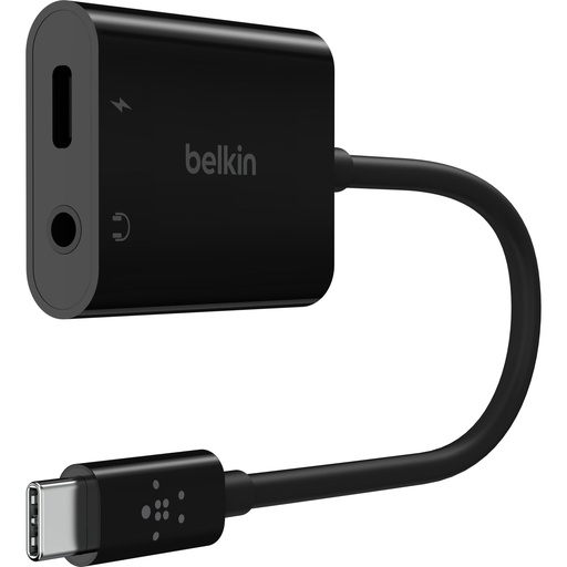 [680276] Belkin RockStar 3,5mm Audio- and USB-C Chargeadapter  NPA004btBK