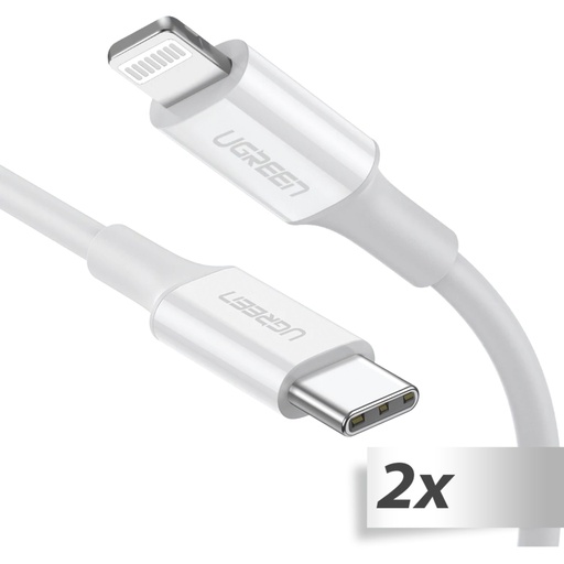 [731761] 2x1 UGREEN Lightning To Type-C Cable 1m white